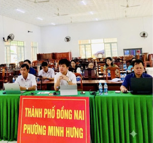 PHƯỜNG MINH HƯNG THAM DỰ HỘI NGHỊ TRỰC TUYẾN TRIỂN KHAI ĐỀ ÁN SẮP XẾP CÁC CƠ SỞ GIÁO DỤC TRÊN ĐỊA BÀN THÀNH PHỐ ĐỒNG NAI