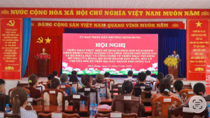 PHƯỜNG MINH HƯNG TỔ CHỨC HỘI NGHỊ TẬP HUẤN HỖ TRỢ CHUYỂN ĐỔI SỐ CHO CÁC CỬA HÀNG BÁN LẺ, HỘ KINH DOANH