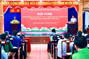 Phường Minh Hưng tập huấn sử dụng phần mềm quản lý khu phố DC4.0, đẩy mạnh chuyển đổi số từ cơ sở