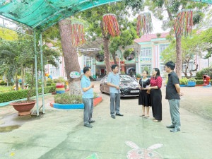 Phường Minh Hưng khảo sát, nắm bắt tình hình cơ sở vật chất thiết bị dạy học đối với các trường chuẩn bị năm học mới 2026–2027