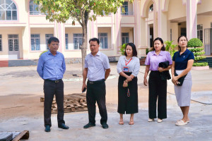 Chủ tịch UBND phường Minh Hưng kiểm tra tiến độ các công trình đầu tư công trọng điểm