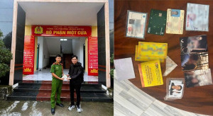 Công an phường Minh Hưng trao trả ví cùng hơn 1,6 triệu đồng cho một đầu bếp