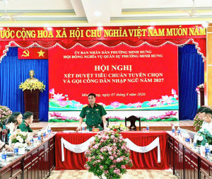 PHƯỜNG MINH HƯNG: CHẶT CHẼ, DÂN CHỦ TRONG CÔNG TÁC XÉT DUYỆT TUYỂN QUÂN NĂM 2027