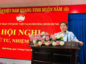 HỘI NGHỊ ỦY BAN MẶT TRẬN TỔ QUỐC VN PHƯỜNG MINH HƯNG LẦN THỨ TƯ, NHIỆM KỲ 2025 – 2030