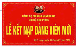 CHI BỘ KHU PHỐ 6: KẾT NẠP ĐẢNG VIÊN MỚI - TIẾP THÊM SỨC MẠNH CHO TỔ CHỨC ĐẢNG Ở CƠ SỞ