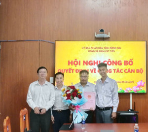 HỘI NGHỊ CÔNG BỐ NGHỊ QUYẾT CHỈ ĐỊNH PHÓ CHỦ TỊCH UBND XÃ NAM CÁT TIÊN, NHIỆM KỲ 2021 – 2026