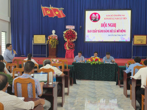 Hội nghị lấy ý kiến góp ý vào dự thảo Văn kiện trình Đại hội Đảng bộ xã Nam Cát Tiên, nhiệm kỳ 2025- 2030