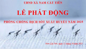 LỄ PHÁT ĐỘNG PHÒNG, CHỐNG SỐT XUẤT HUYẾT XÃ NAM CÁT TIÊN