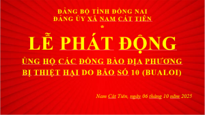 ỦNG HỘ ĐỒNG BÀO MIỀN TRUNG BỊ ẢNH HƯỞNG BỞI BÃO SỐ 10 (BUALOI)