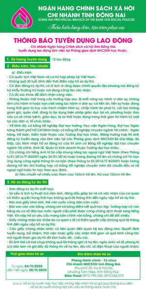 Thông báo tuyển dụng