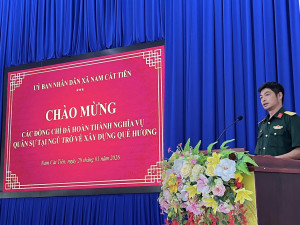 CHÀO MỪNG QUÂN NHÂN HOÀN THÀNH NGHĨA VỤ QUÂN SỰ TRỞ VỀ ĐỊA PHƯƠNG