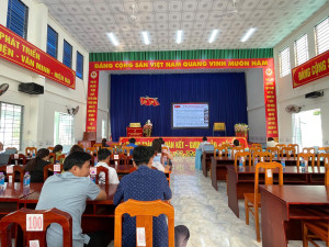 ĐẢNG BỘ XÃ NAM CÁT TIÊN THAM GIA HỘI NGHỊ TOÀN QUỐC NGHIÊN CỨU, HỌC TẬP, QUÁN TRIỆT VÀ TRIỂN KHAI THỰC HIỆN NGHỊ QUYẾT ĐẠI HỘI XIV CỦA ĐẢNG