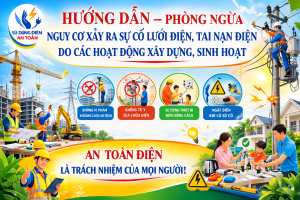 HƯỚNG DẪN – PHÒNG NGỪA NGUY CƠ XẢY RA SỰ CÓ LƯỚI ĐIỆN, TAI NẠN ĐIỆN DO CÁC HOẠT ĐỘNG XÂY DỰNG, SINH HOẠT