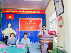 ĐƠN VỊ BẦU CỬ SỐ 02 TỔ CHỨC THÀNH CÔNG HỘI NGHỊ TIẾP XÚC CỬ TRI VỚI NGƯỜI ỨNG CỬ ĐẠI BIỂU HĐND XÃ NAM CÁT TIÊN, NHIỆM KỲ 2026 - 2031