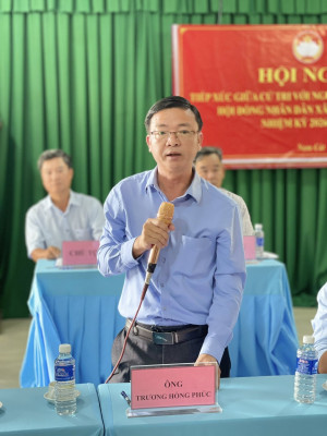 ĐƠN VỊ BẦU CỬ SỐ 01 TỔ CHỨC THÀNH CÔNG HỘI NGHỊ TIẾP XÚC CỬ TRI VỚI NGƯỜI ỨNG CỬ ĐẠI BIỂU HĐND XÃ NAM CÁT TIÊN, NHIỆM KỲ 2026 - 2031