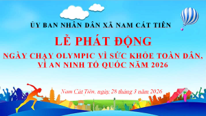 XÃ NAM CÁT TIÊN SÔI NỔI TỔ CHỨC “NGÀY CHẠY OLYMPIC VÌ SỨC KHỎE TOÀN DÂN NĂM 2026”