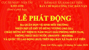 NAM CÁT TIÊN RA QUÂN CÔNG TÁC DÂN VẬN, CHUNG TAY XÂY DỰNG MÔI TRƯỜNG SÁNG – XANH – SẠCH – ĐẸP