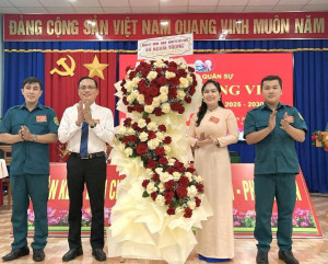 Chi bộ Quân sự xã Nghĩa Trung tổ chức Đại hội lần thứ I, nhiệm kỳ 2025-2030