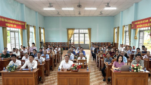 Đảng ủy xã Nghĩa Trung tổ chức Hội nghị lấy ý kiến góp ý vào dự thảo các văn kiện Đại hội Đảng bộ xã nhiệm kỳ 2025-2030