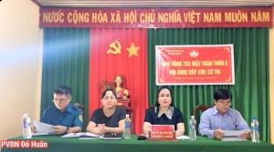 Cử tri thôn 6, xã Nghĩa Trung quan tâm đến Dự án xây dựng hồ chứa nước Đarana