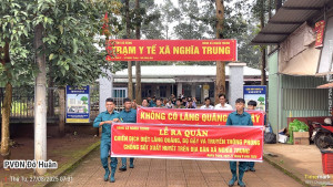 Xã Nghĩa Trung tổ chức lễ ra quân chiến dịch diệt lăng quăng, bọ gậy phòng chống sốt xuất huyết