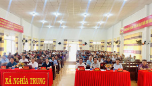 Xã Nghĩa Trung dự Hội nghị trực tuyến toàn quốc quán triệt và triển khai thực hiện Nghị quyết