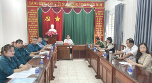 Hội đồng nghĩa vụ quân sự xã dự hội nghị trực tuyến về công tác tuyển quân năm 2026