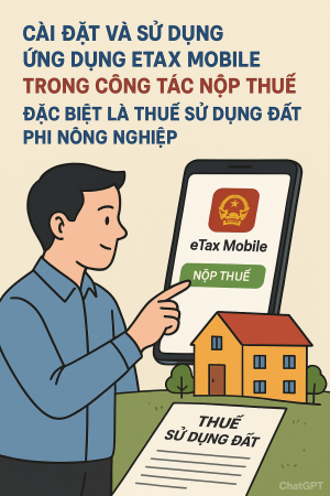 Cài đặt và sử dụng ứng dụng eTax Mobile trong công tác nộp thuế, đặc biệt là thuế sử dụng đất phi nông nghiệp.