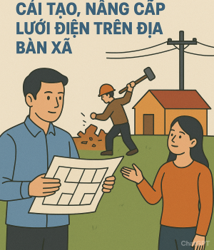 Phối hợp, hỗ trợ giải phóng mặt bằng trong quá trình cải tạo, nâng cấp lưới điện trên địa bàn xã