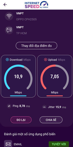 Tuyên truyền tải I-Speed đo lường chất lượng internet