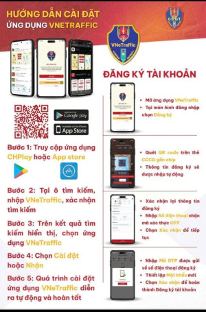 Thông báo cài đặt ứng dụng VNetraffic