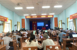 Xã Nghĩa Trung dự hội nghị báo cáo viên Tỉnh ủy tháng 11/2025