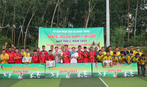 Nghĩa Trung tổ chức thành công Giải bóng đá nam 7 người