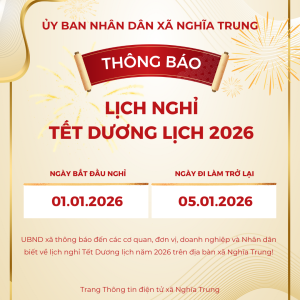 Lịch nghỉ Tết Dương lịch năm 2026