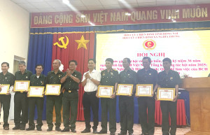 Xã Nghĩa Trung gặp mặt các hội viên Cựu chiến binh tiêu biểu và tổng kết công tác hội