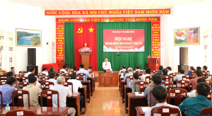 Ủy ban bầu cử xã Nghĩa Trung tổ chức hội nghị triển khai nhiệm vụ