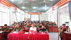 Xã Nghĩa Trung tổ chức hội nghị triển khai công tác bảo đảm an ninh trật tự phục vụ bầu cử