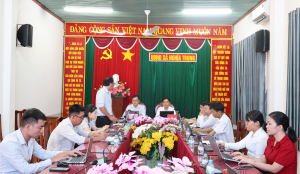 Lãnh đạo UBND xã làm việc với  VNPT Bù Đăng