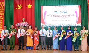 Xã Nghĩa Trung tổ chức Hội thi “Báo cáo viên, tuyên truyền viên giỏi cấp xã năm 2026”