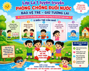 Trường Mẫu giáo Tuổi thơ tuyên truyền phòng tránh đuối nước cho trẻ
