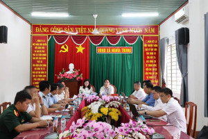 Xã Nghĩa Trung làm việc với Thuế cơ sở 10 về công tác quản lý thuế trên địa bàn