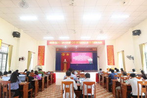 Xã Nghĩa Trung dự Hội nghị học tập, quán triệt, triển khai và phát động thi đua thực hiện Nghị quyết số 05-NQ/TU