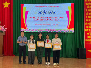 SÔI NỔI HỘI THI VẼ TRANH VÀ KỂ CHUYỆN THEO SÁCH XÃ NGHĨA TRUNG NĂM 2026