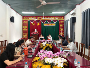PHÓ CHỦ TỊCH UBND XÃ LƯỜNG ĐÌNH HẢI LÀM VIỆC VỚI CÁC HỘI ĐẶC THÙ VỀ CÔNG TÁC ĐẠI HỘI