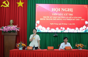 Tổ đại biểu số 10, HĐND thành phố Đồng Nai tiếp xúc cử tri xã Nghĩa Trung và xã Phú Trung
