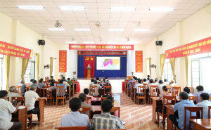 Xã Nghĩa Trung tổ chức hội nghị triển khai công tác sáp nhập thôn