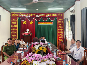 Xã Nghĩa Trung dự Hội nghị trực tuyến hướng dẫn thu thập, cập nhật dữ liệu khám sức khỏe và Sổ sức khỏe điện tử trên ứng dụng VNeID
