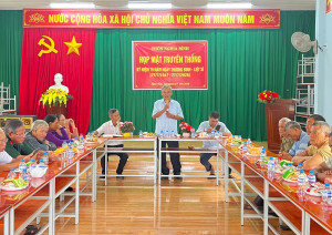 Thôn Nghĩa Bình tổ chức họp mặt truyền thống tri ân gia đình chính sách, người có công nhân kỷ niệm 79 năm Ngày Thương binh - Liệt sĩ