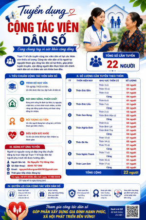 THÔNG BÁO V/v xét chọn đối với Cộng tác viên dân số trên địa...