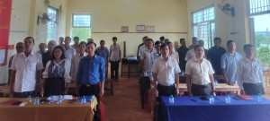 Hội nghị công bố Quyết định thành lập Chi bộ và chỉ định nhân sự thôn Bù Na.